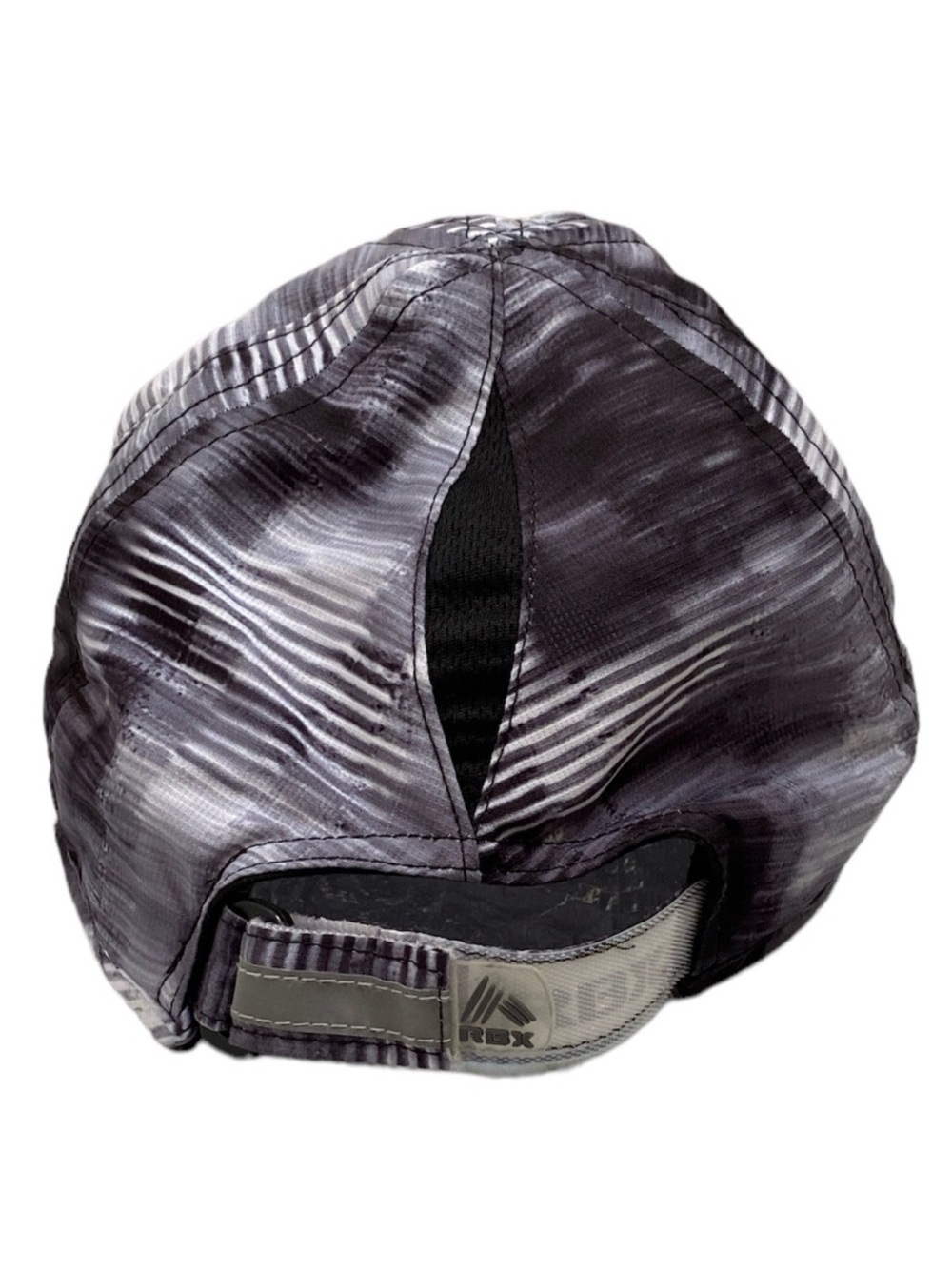 RBX Black Gray Abstract Print Athletic Running Cap Hat Adjustable Size OS - Picture 4 of 7